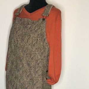 COPY - Eddie baur corduroy paisley overalls